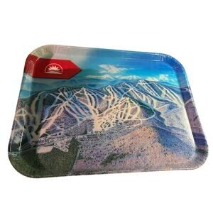 Sunday River Maine Serving Tray Century USA Snowboard Ski Resort Bar Vintage